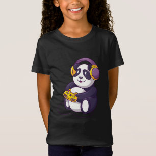 T-Shirt Panda Joueur Jouant Aux Jeux Vidéo