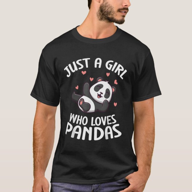 T-shirt Panda Juste Un Qui Aime Les Pandas (Devant)