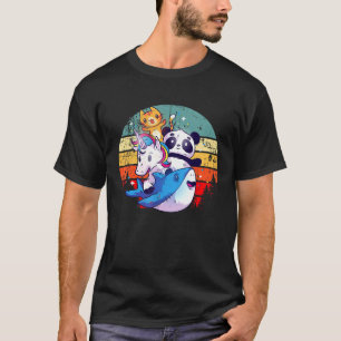 T-shirt Panda Koala Licorne Drôle Vintage Alien Gangsta Ga