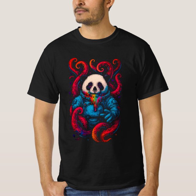 T-shirt Panda Kraken Cosmique (Devant)