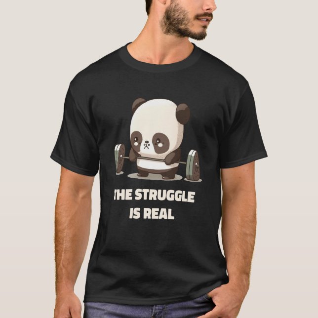 T-shirt Panda La Lutte Est Un Véritable Exercice D'Altéris (Devant)