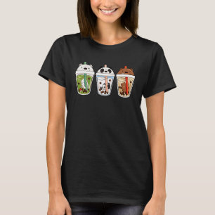 T-shirt Panda Lait Thé Ours Lait Thé Lait Animal Boire Bob