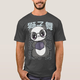 T-shirt Panda Lecture Livre Et Ours Cub Japon Kanji Art Li