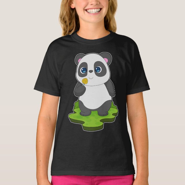 T-shirt Panda Lollipop (Devant)