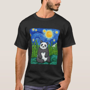 T-shirt Panda Lover Cute Panda Bear Starry Night Amusant P
