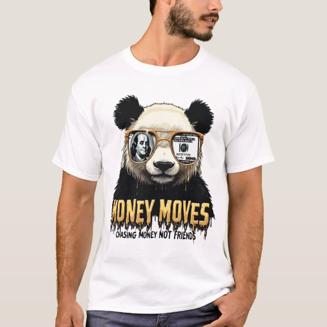 T-Shirt Panda Lunettes Money Moves (Devant)