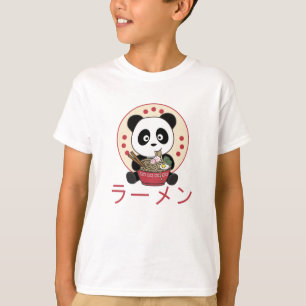 T-shirt Panda Mais Premier Ramen Sweet Kawaii Noodas Panda