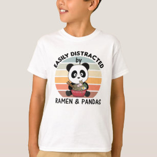 T-shirt Panda Mais Premier Ramen Sweet Kawaii Noodas Panda
