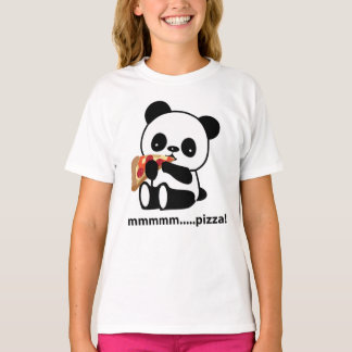 T-shirt PANDA MANGER LA PIZZA - mignon