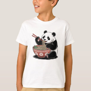 T-shirt Panda manger Ramen japonais Retro Ukiyo-e Style