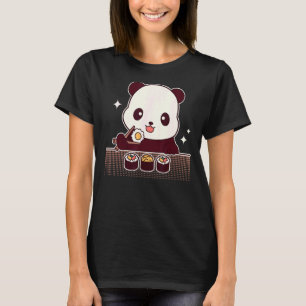 T-shirt Panda Manger Sushi Cute Panda Ours