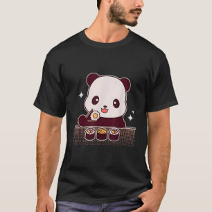 T-shirt Panda Manger Sushi Panda Ours