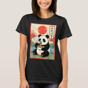 T-shirt Panda Mignon Mangeant Des Nouilles Ramen Anime Jap