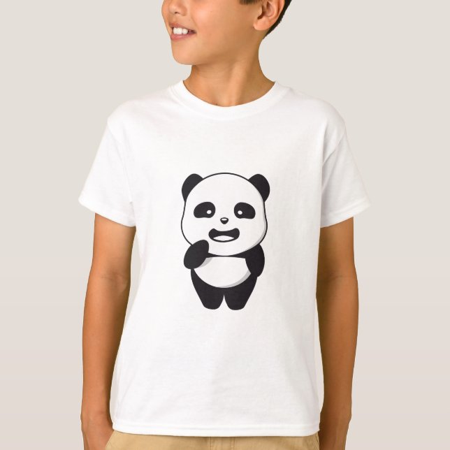 T-shirt panda mignon pour les garçons (Devant)