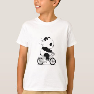 T-shirt Panda mignonne à vélo