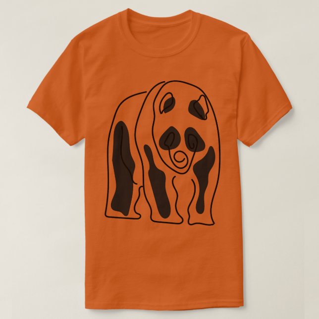T-shirt Panda mignonne en art (Design devant)