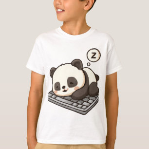 T-shirt Panda mode veille sur l'art clavier