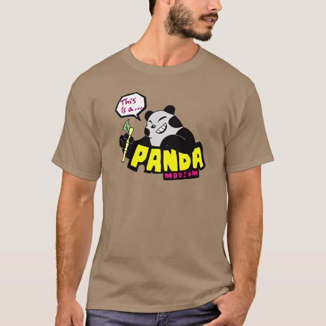 T-shirt Panda-monium (son un pandémonium) (Devant)