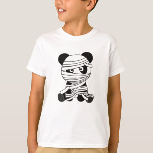 T-shirt Panda Mummy Citrouille Pandas Happy Halloween