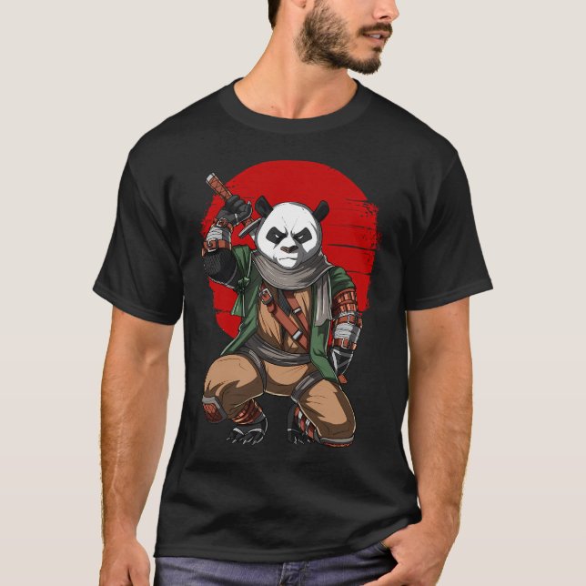 T-shirt Panda Ninja Samouraï (Devant)