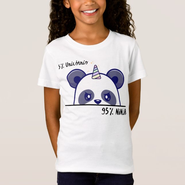 T-Shirt Panda Ninja Unicórnio (Devant)