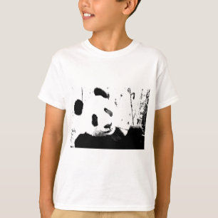 T-shirt Panda noir et blanc