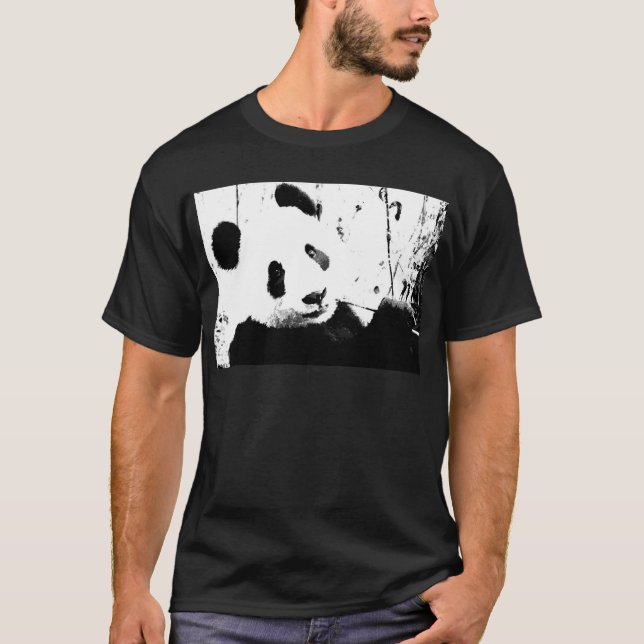T-shirt Panda noir et blanc (Devant)