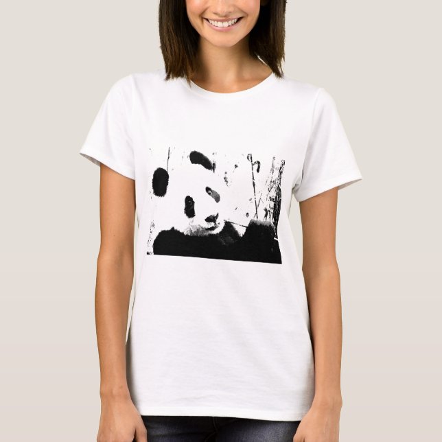 T-shirt Panda noir et blanc (Devant)