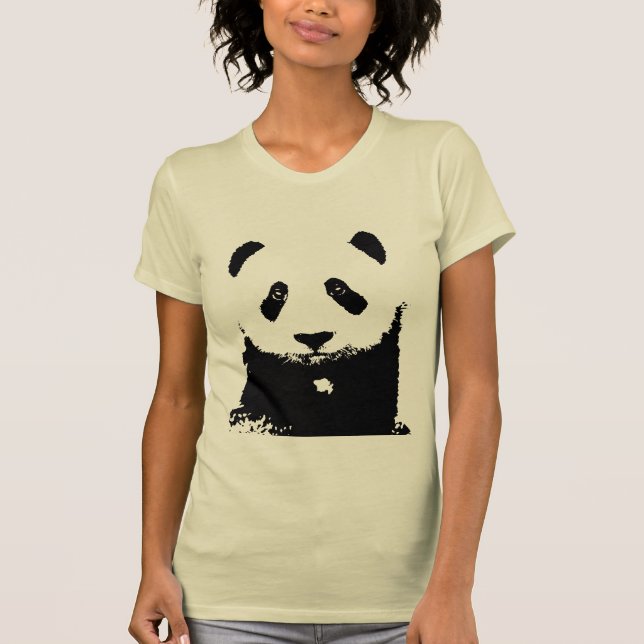 T-shirt Panda noir et blanc (Devant)
