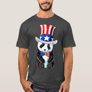 T-shirt Panda Oncle Sam 4 juillet Hommes Femmes Enfants Am