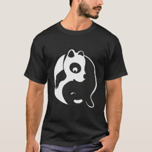 T-shirt Panda Orca Yin Yang Noir Et Blanc