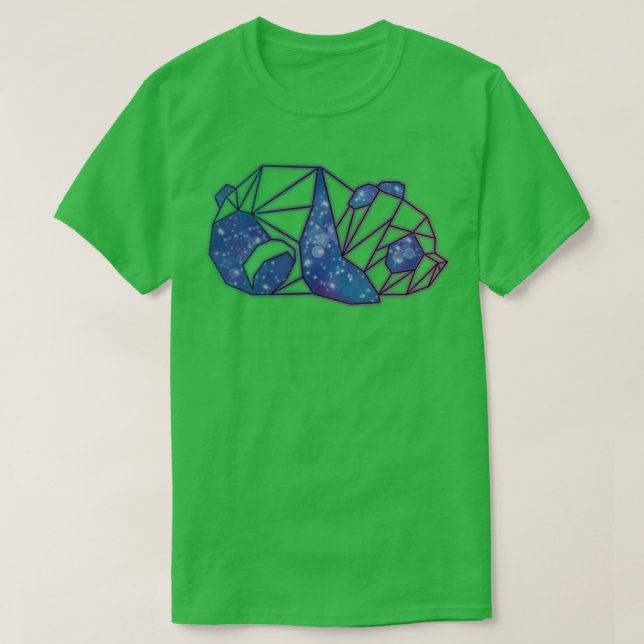 T-shirt Panda origami galaxie (Design devant)