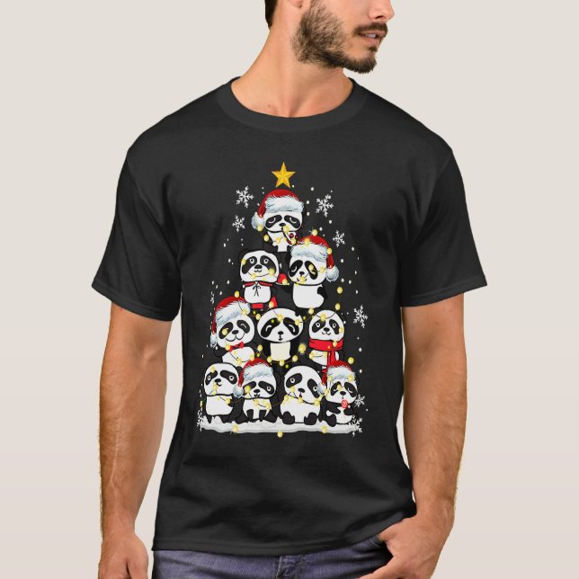 T-shirt Panda Ornament Decoration Christmas Tree Xmas (Devant)