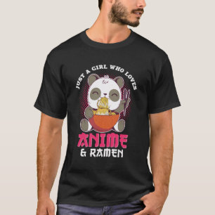 T-shirt Panda Otaku Anime Cadeau Juste Une Fille Qui Aime 