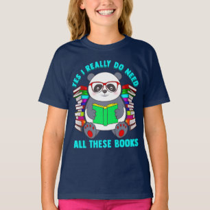 T-shirt Panda oui je vraiment ai besoin de tous ces livres