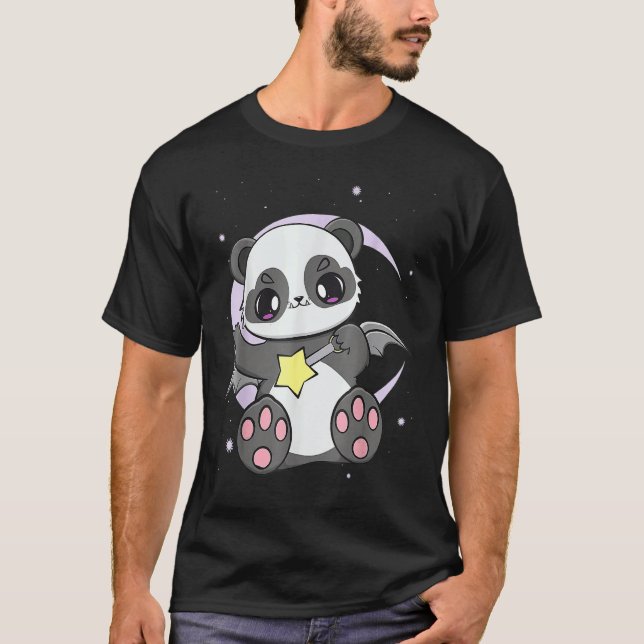 T-shirt Panda Ours Cute Avec Bébé Toy Rattle (Devant)