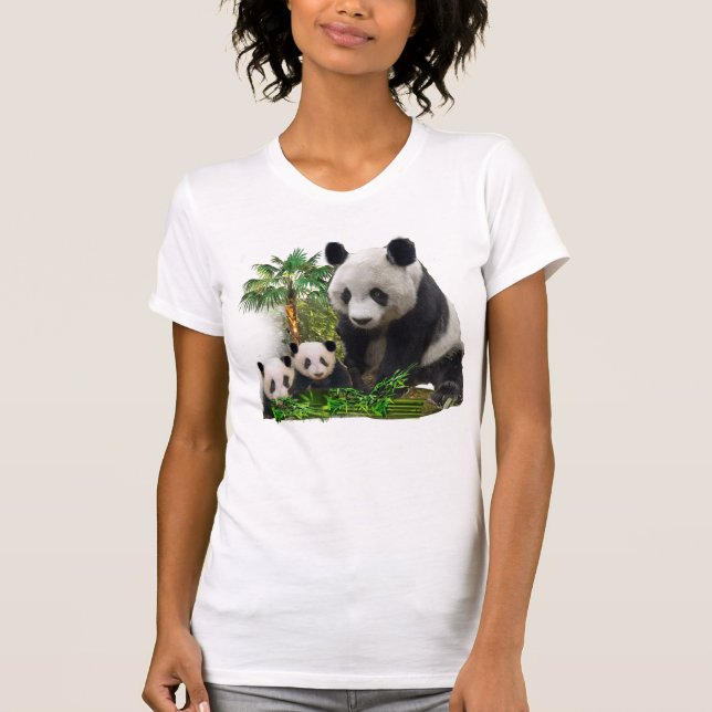 T-shirt Panda Ours et vêtements pour petits (Devant)