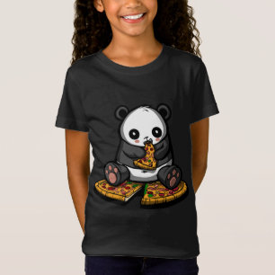 T-Shirt Panda Ours Pizza Amant Animaux Amusants Filles Gar