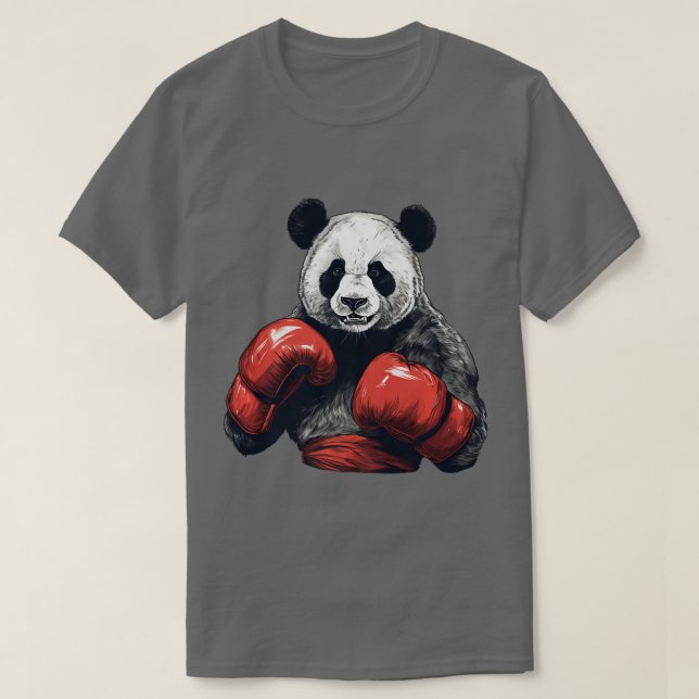 T-shirt Panda Ours Portant Des Gants De Boxe Drôle Boxe Pr (Design devant)