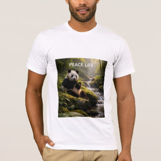 T-shirt Panda paisible dans la nature jigsaw
