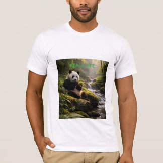 T-shirt Panda paisible dans la nature puzzle