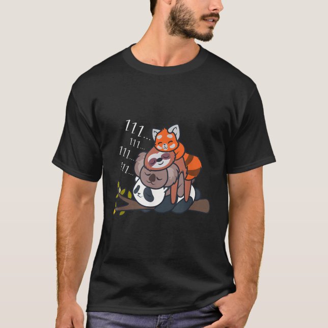 T-shirt Panda Panda Panda Koala Sloth (Devant)