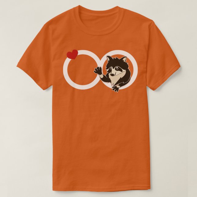 T-shirt Panda Panda Racoon Lover Infinity Sign Forest Anim (Design devant)
