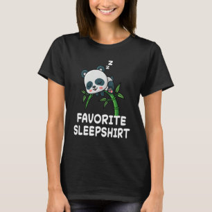 T-shirt Panda Pandas Nap Dormir Pyjama Pajamas Nig