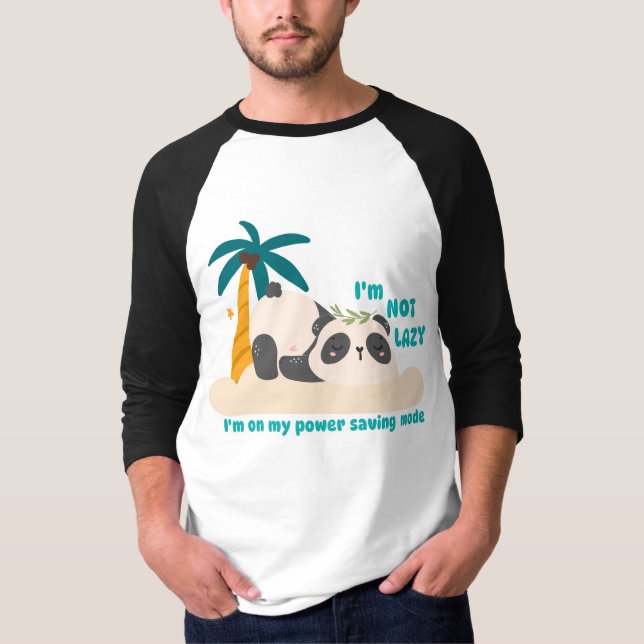 T-shirt Panda paresseux mignon (Devant)