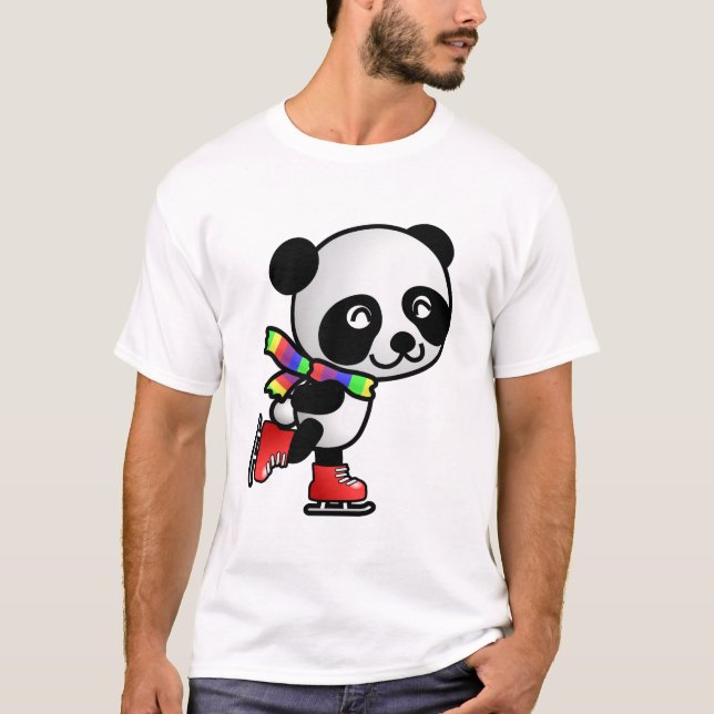 T-shirt Panda patinage (Devant)