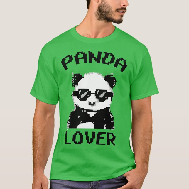 T-shirt Panda Pixel Art (Devant)