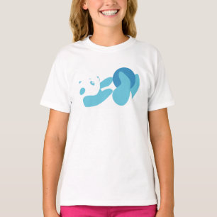 T-shirt Panda Playing (Bleu)