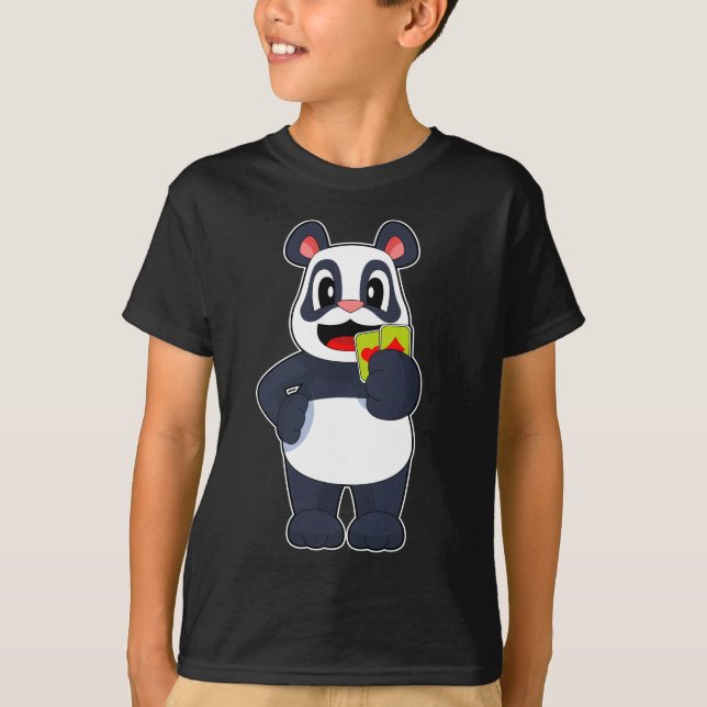 T-shirt Panda Poker Poker cartes (Devant)