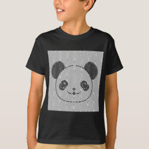 T-shirt Panda Porte Face Sur La Vague Motif